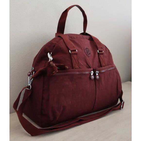 Kipling K15387-6JH WMN's Lg. Merlot/Red Eugina Crossbody Satchel Travel Bag - Picture 6 of 16